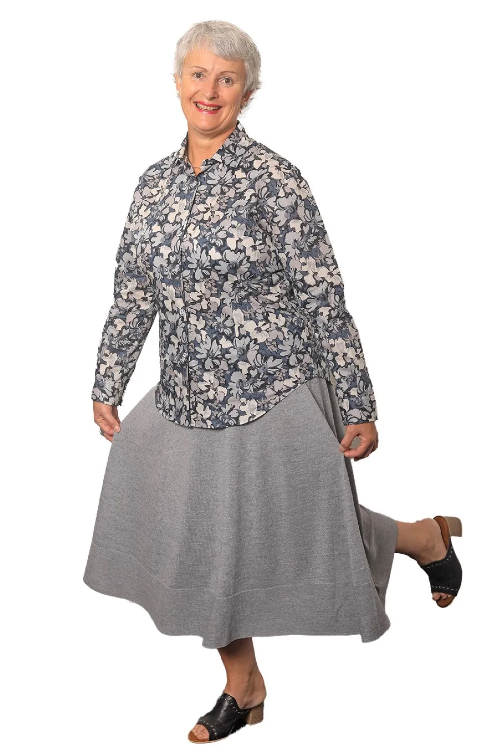 100% Extra Fine Merino Flared Skirt - The Lisa