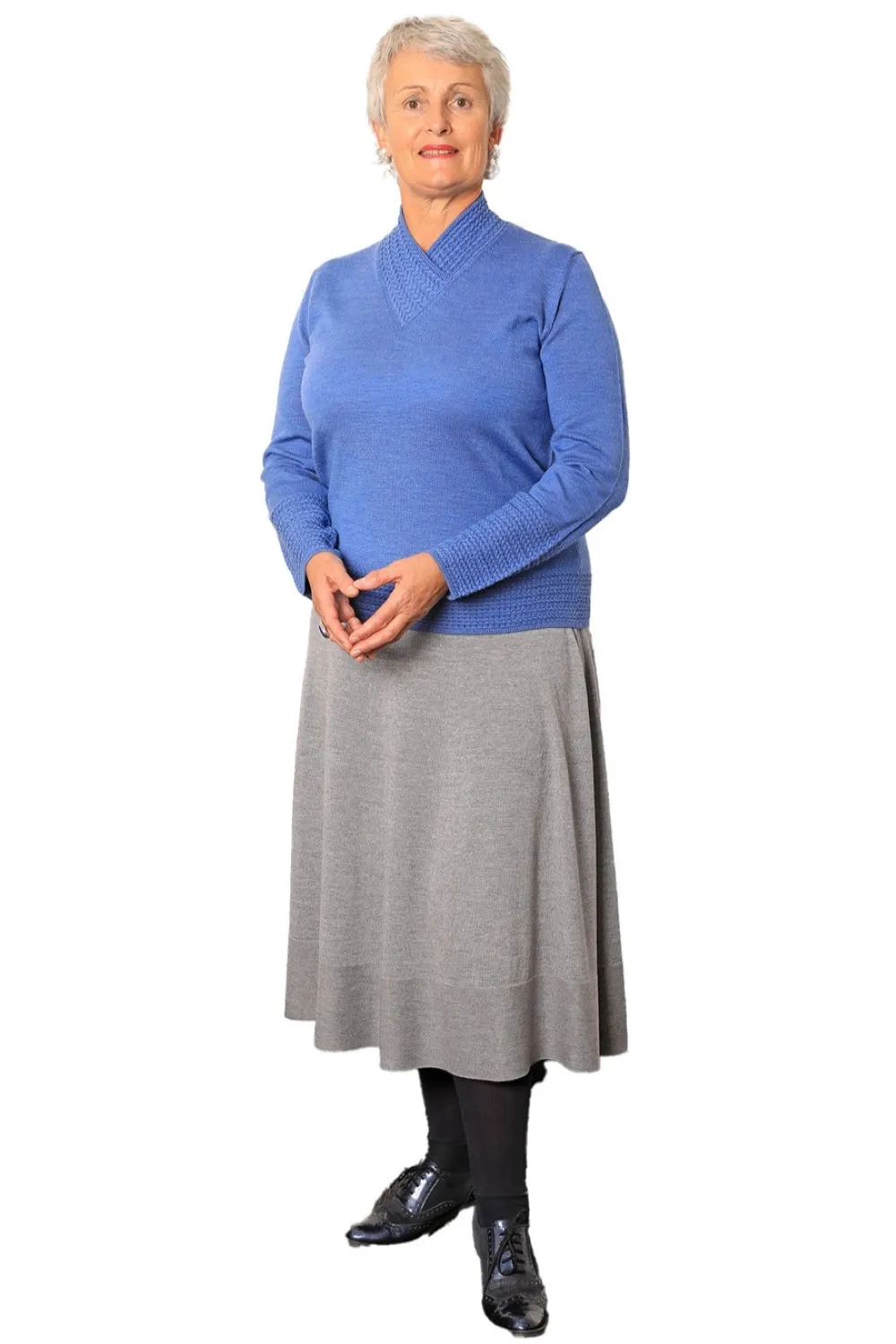 100% Extra Fine Merino Flared Skirt - The Lisa