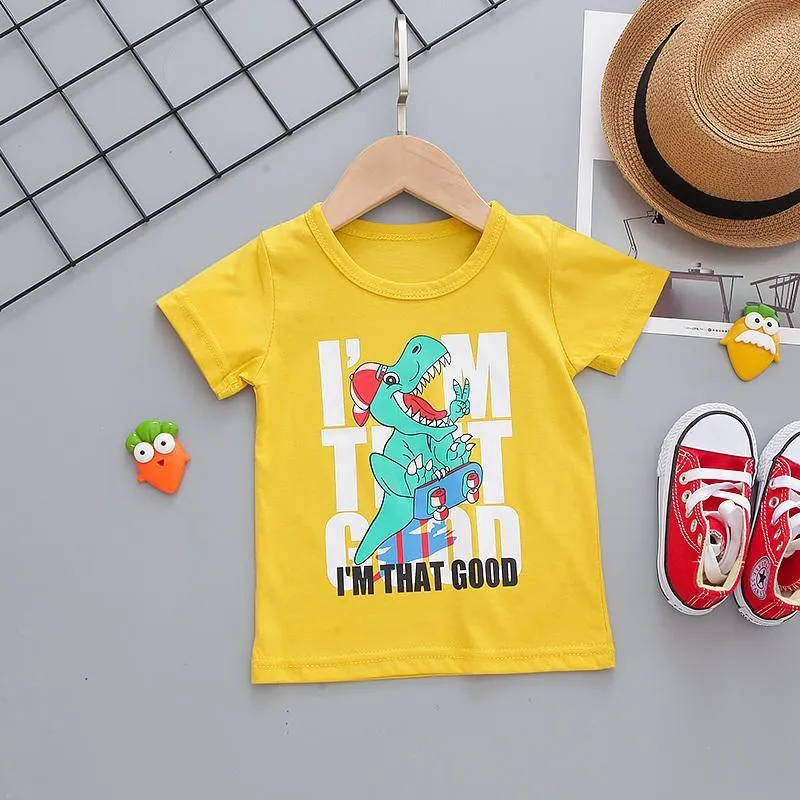 2-piece Cartoon Design T-shirt & Shorts for Children Boy