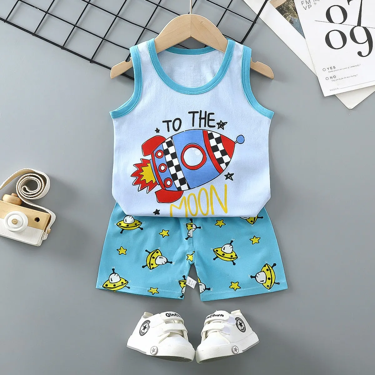 2PCS Children Clothing Vest Suit Children's Sets Summer