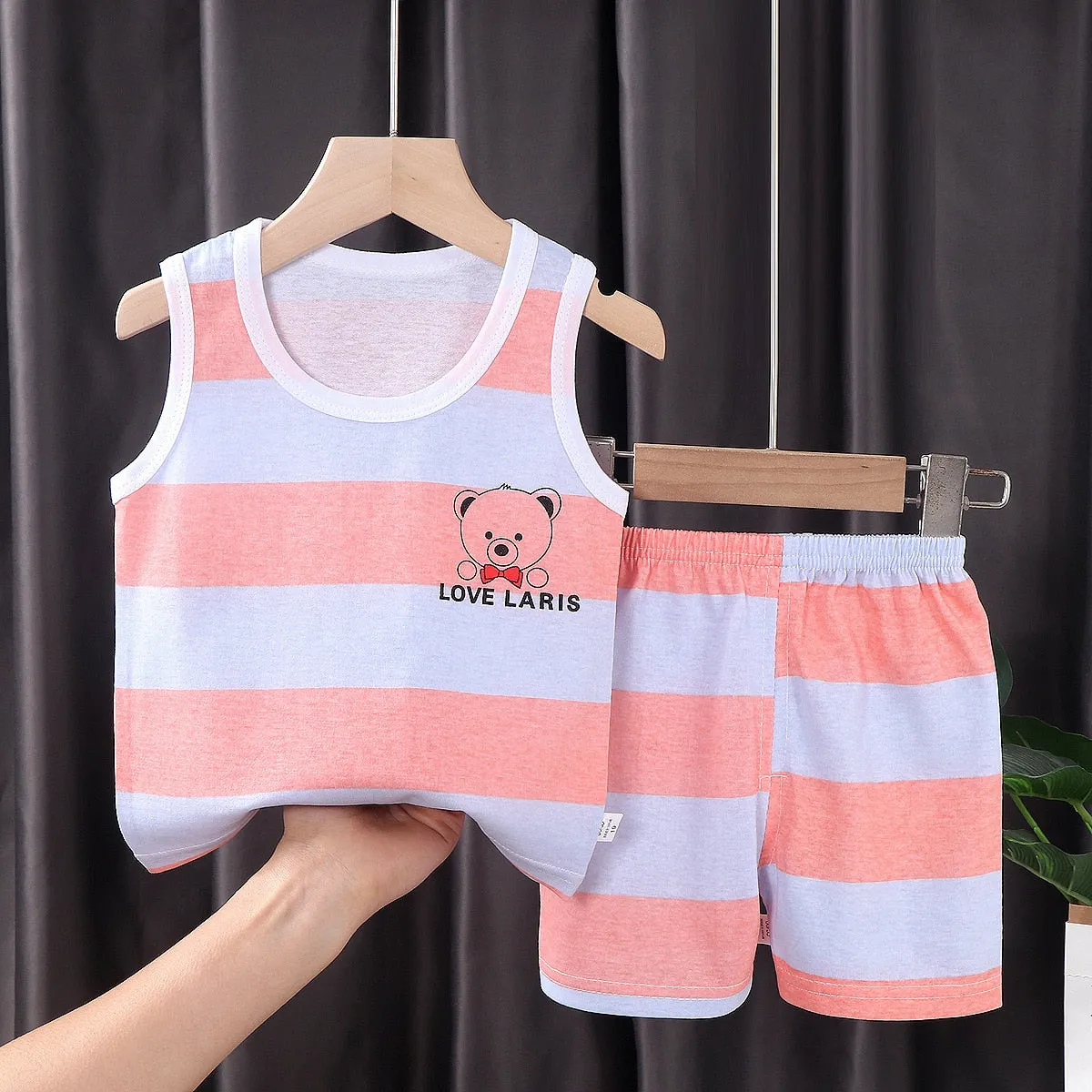 2PCS Children Clothing Vest Suit Children's Sets Summer