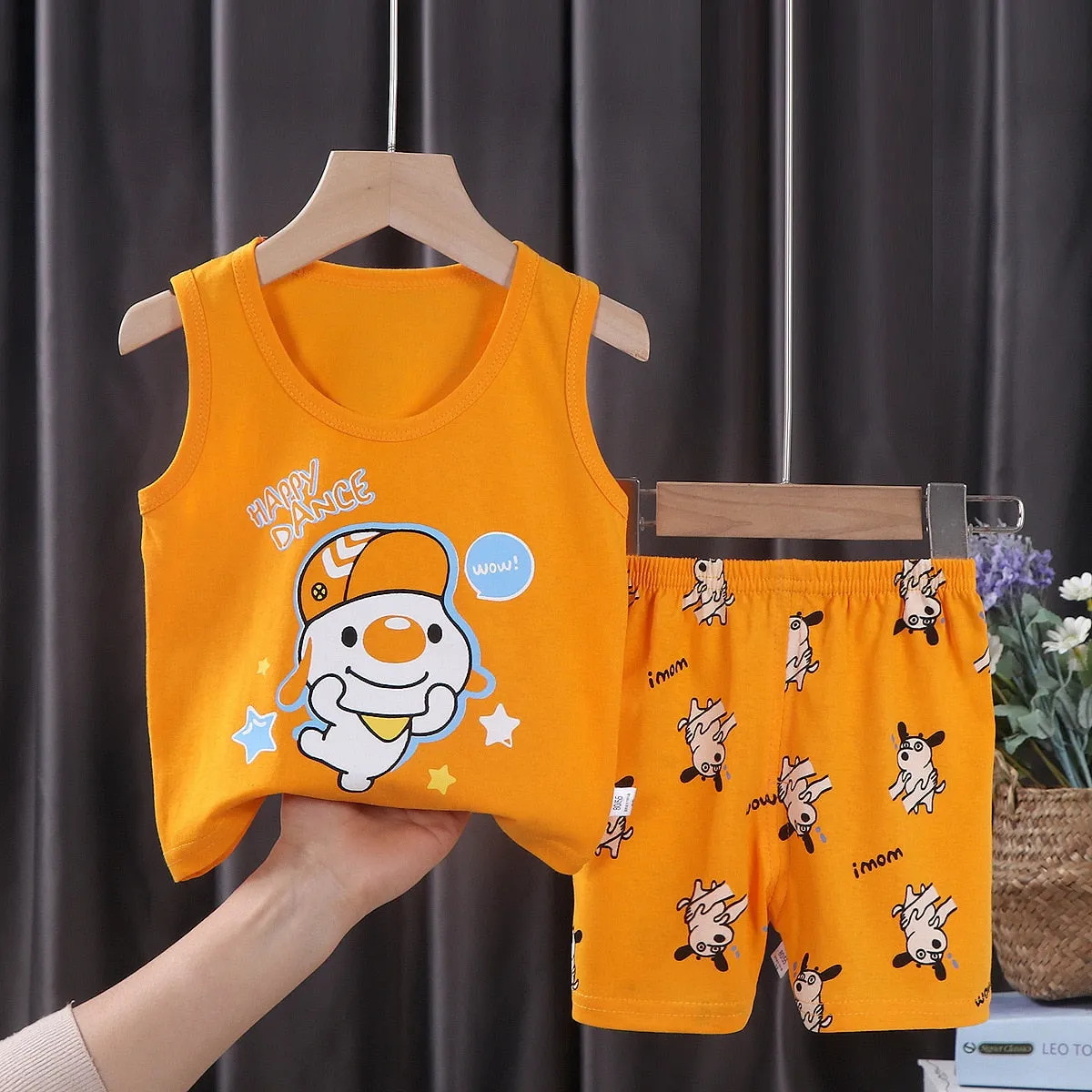 2PCS Children Clothing Vest Suit Children's Sets Summer