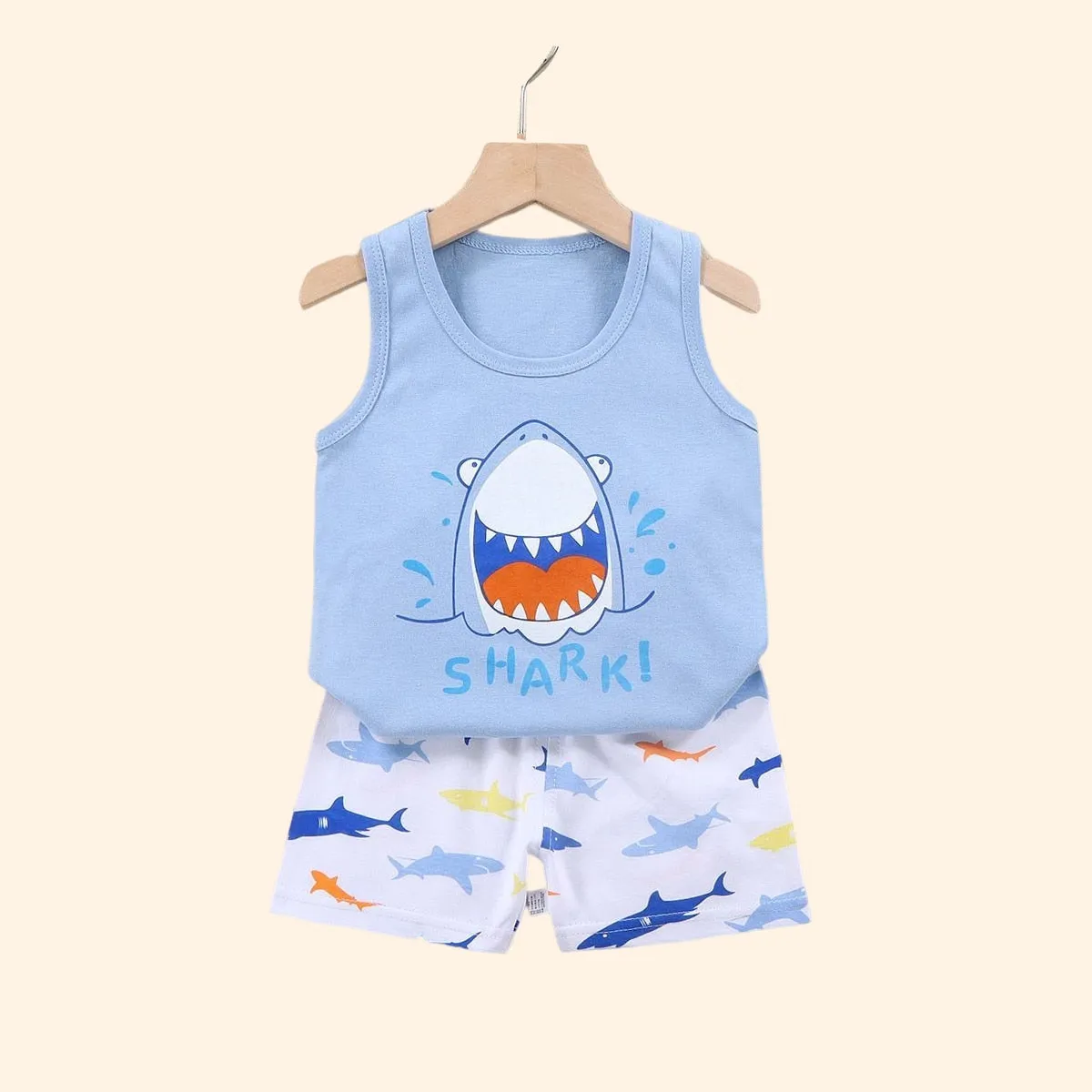 2PCS Children Clothing Vest Suit Children's Sets Summer