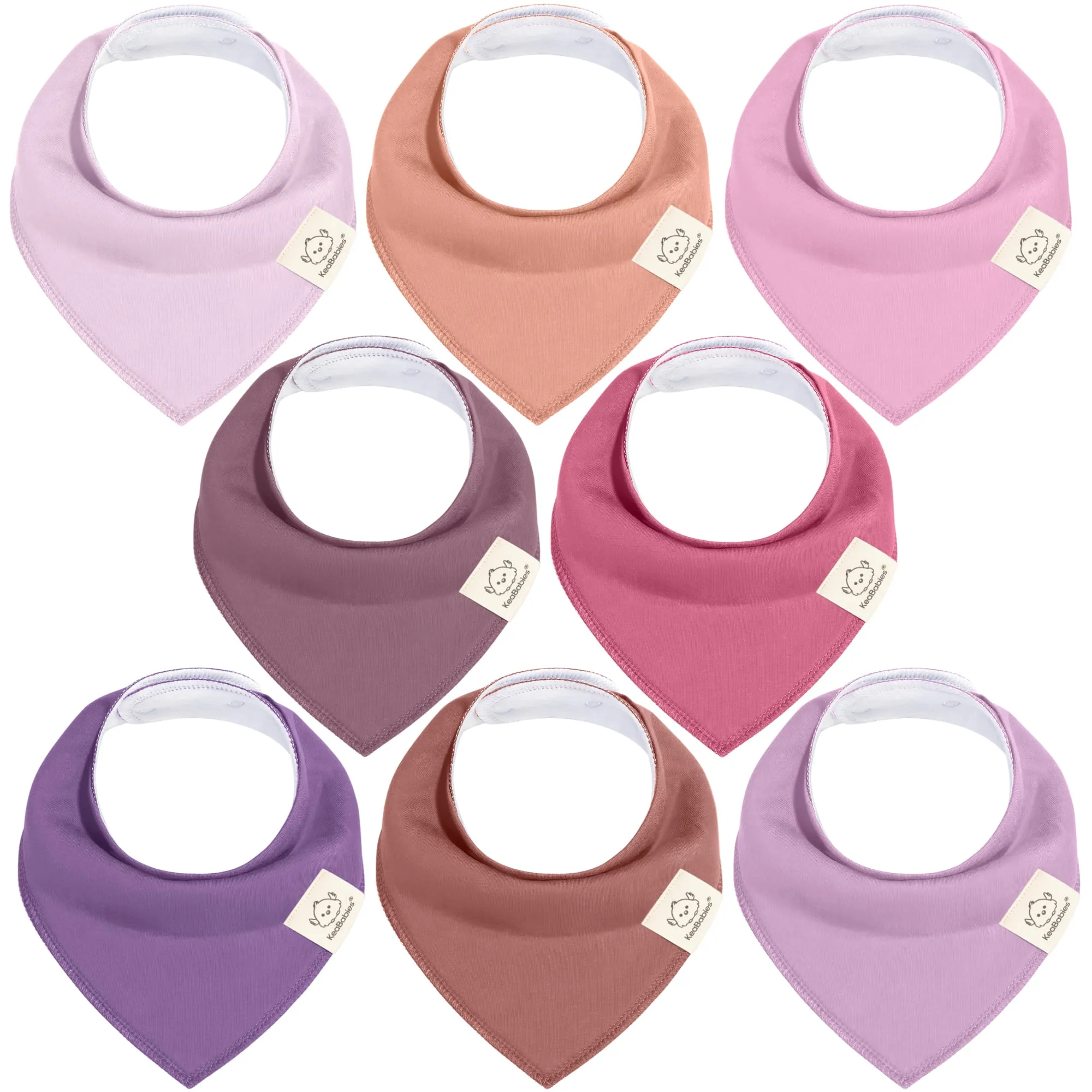 8-Pack Organic Bandana Bibs (Girl)