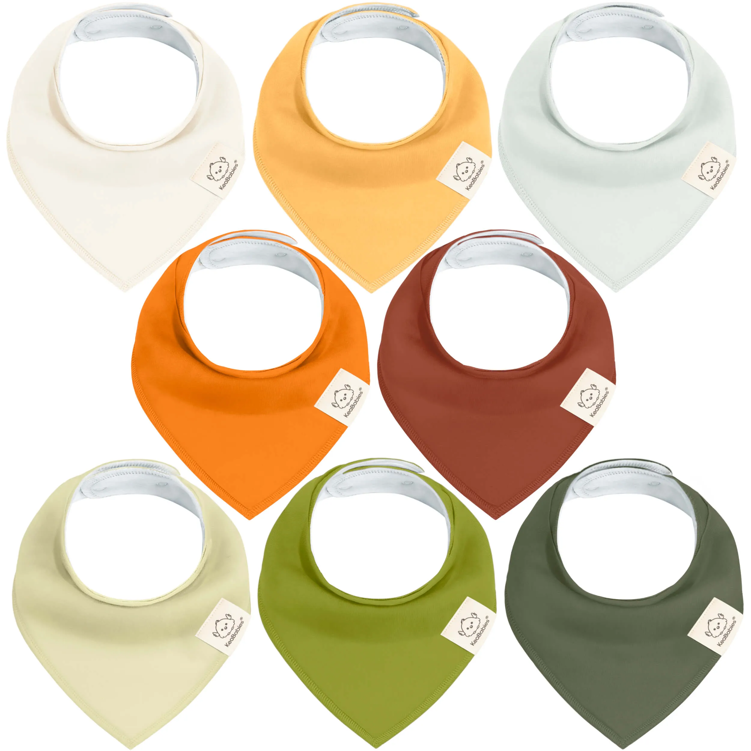 8-Pack Organic Bandana Bibs (Girl)