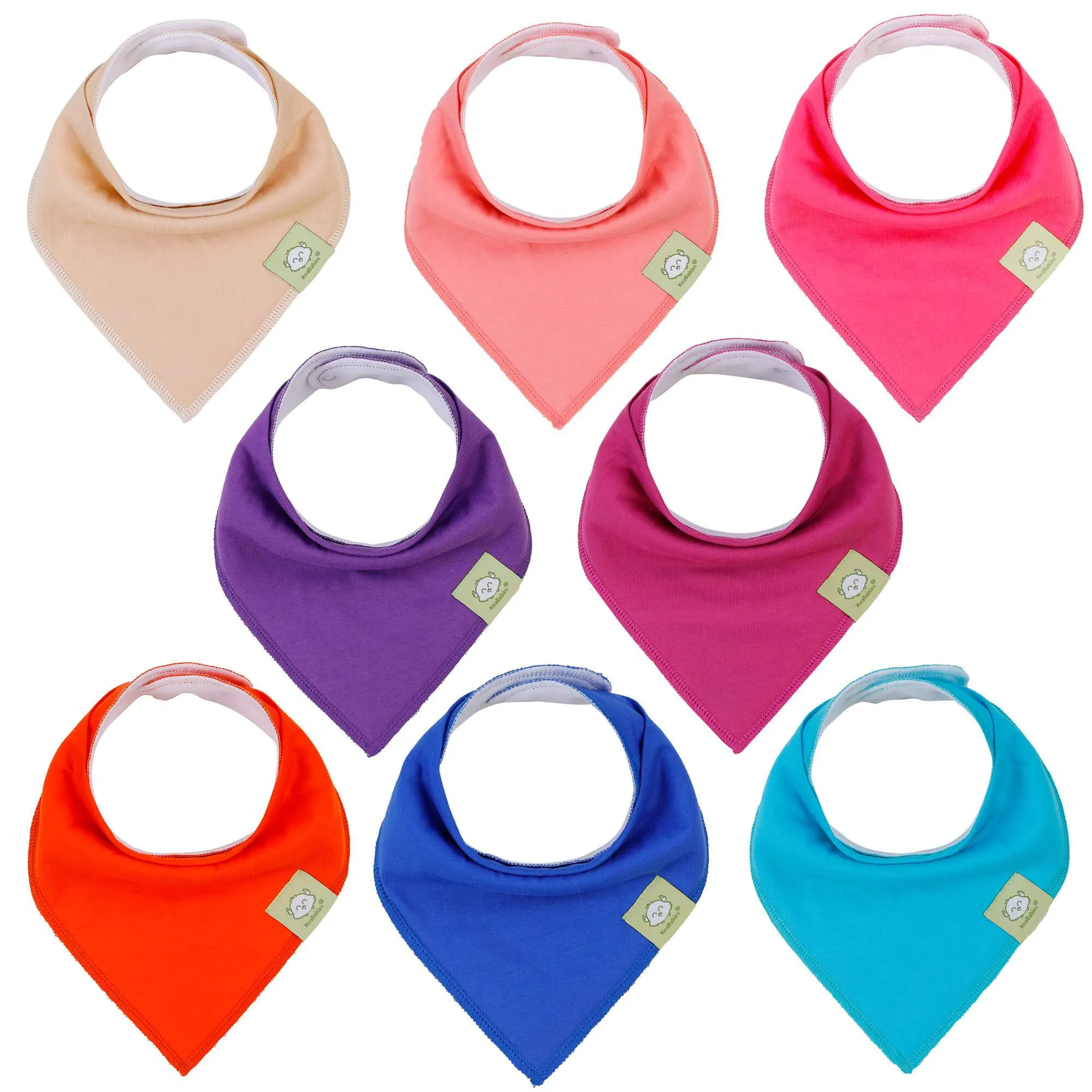 8-Pack Organic Bandana Bibs (Girl)