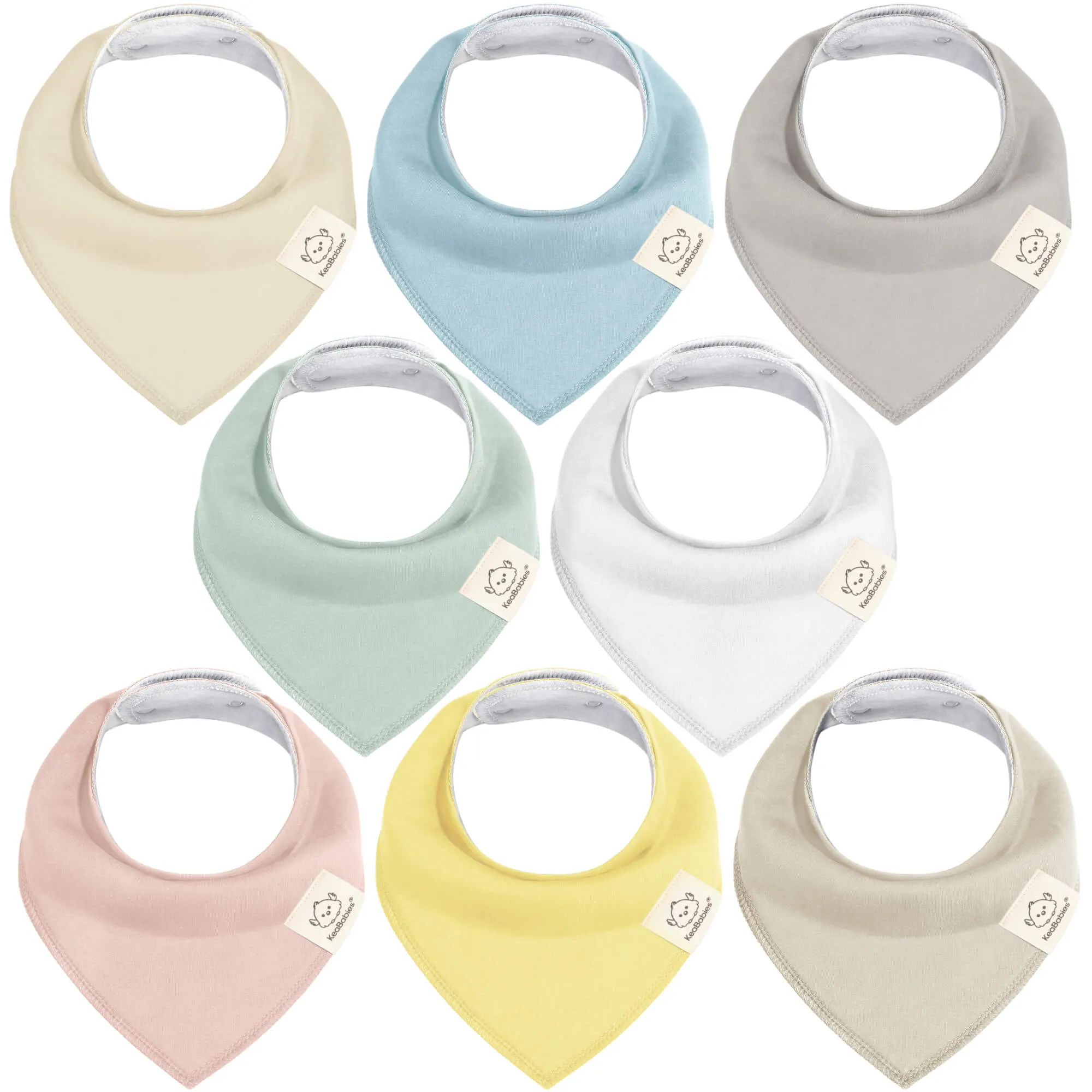 8-Pack Organic Bandana Bibs (Girl)