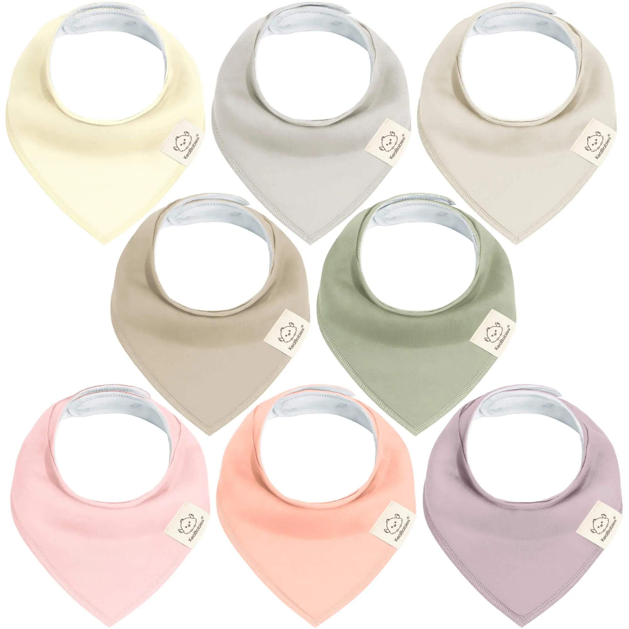 8-Pack Organic Bandana Bibs (Girl)