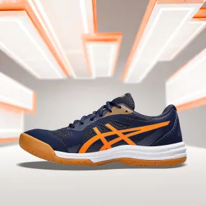 Asics Upcourt 5 (Peacoat/ Shocking Orange ) Badminton Shoes