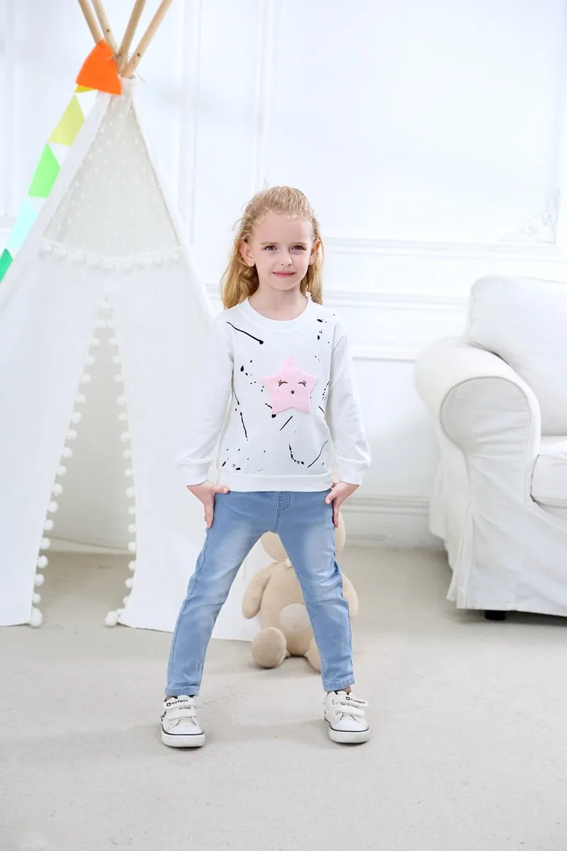 Baby Girls Banner Star Long Sleeve T Shirts