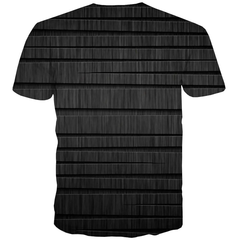 black irregular texture tshirt special texture top tee men art costume Cool different