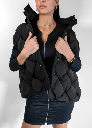 Bottega Veneta Intrecciato-Woven Technical Down Gilet