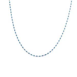 Candy Chain Necklace | Azul & Silver