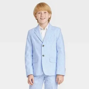 Cat & Jack Kids Button Up Lightweight Seersucker Blazer Jacket