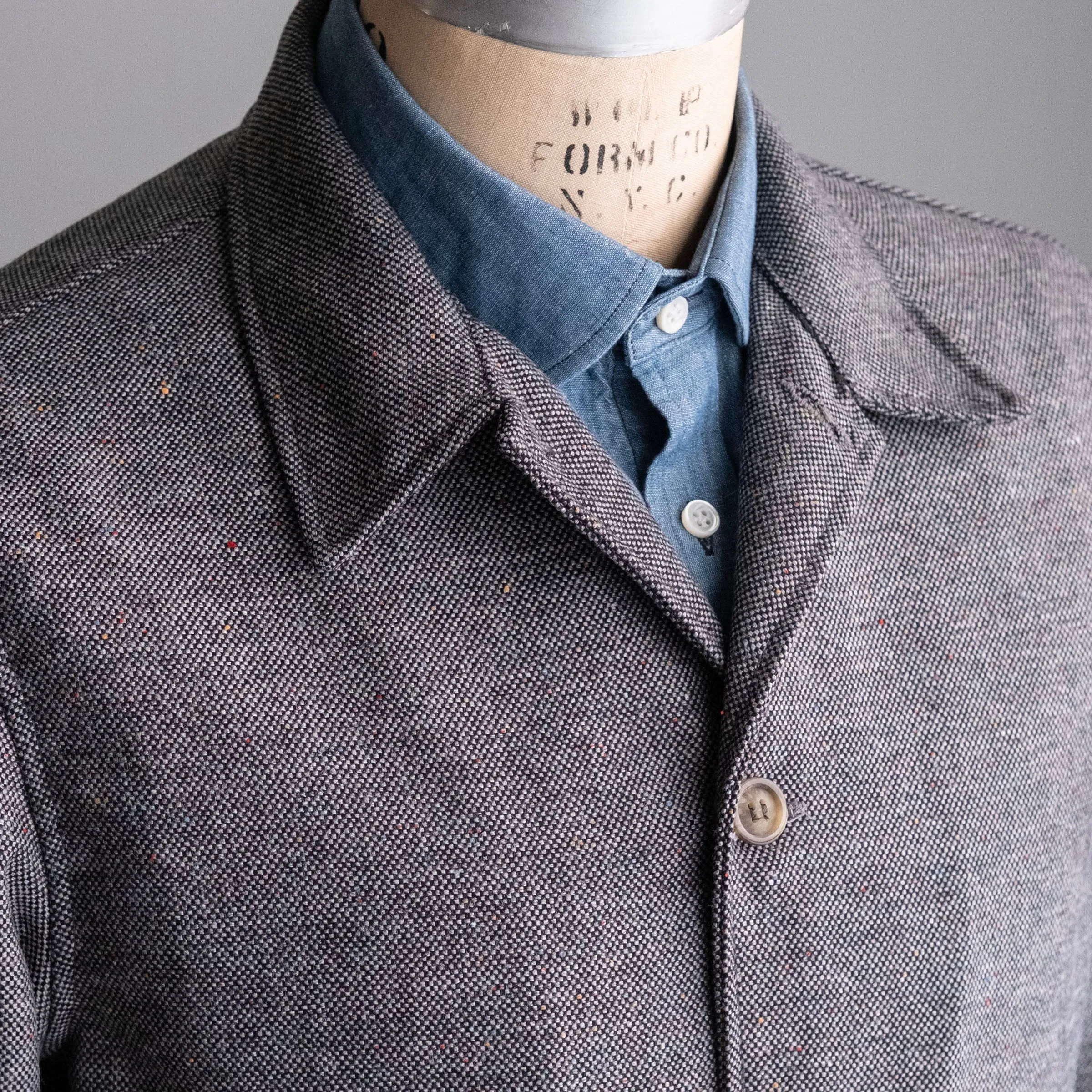 Corso Jacket in Italian Lightweight Ghost Donegal Wool