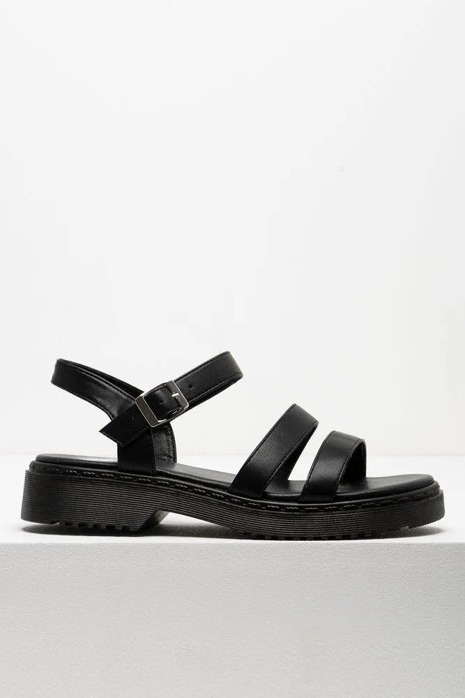 Double Strap Sandal Black