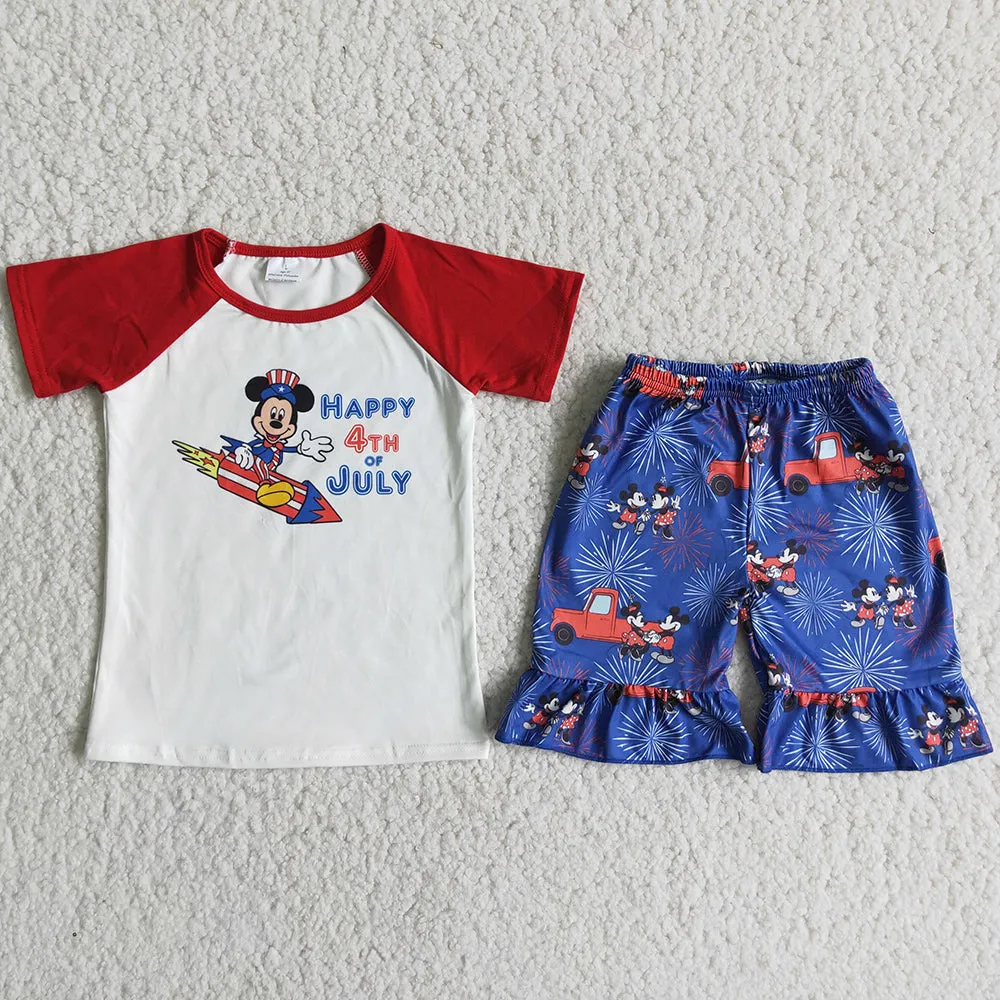 Fashion Kids Clothes Boys Outfits July 4th Girls Clothing Kids Sibling Clothing Boys Set D10-18