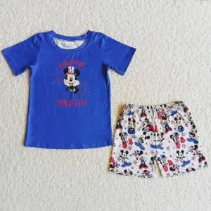 Fashion Kids Clothes Boys Outfits July 4th Girls Clothing Kids Sibling Clothing Boys Set D10-18