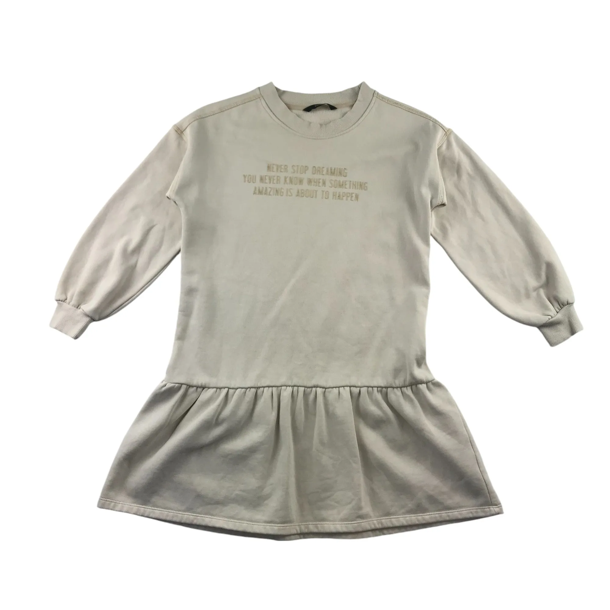 George dress 9-10 years light sand colour drop waist jersey