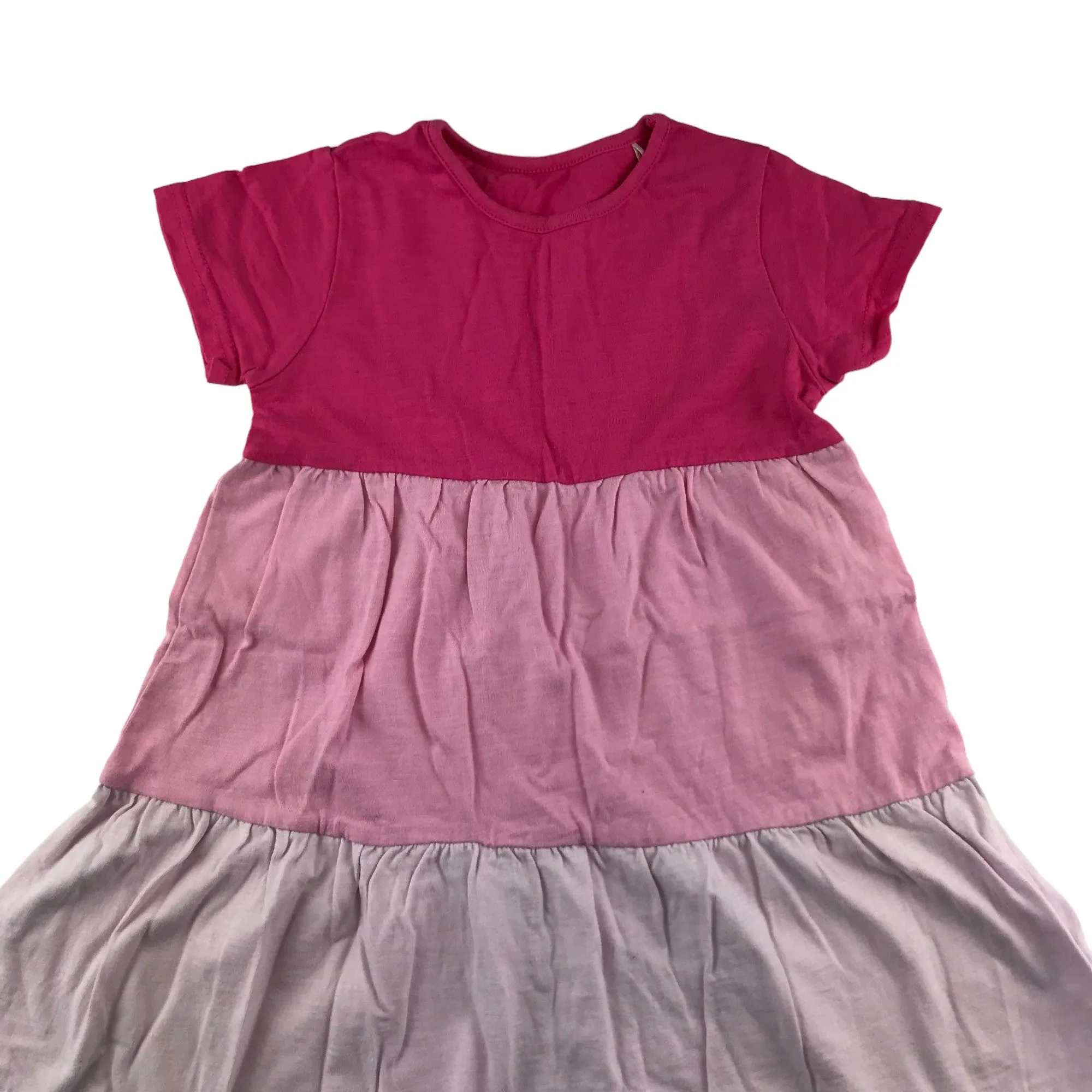 George Dress Age 5 Pink Tiered Cotton