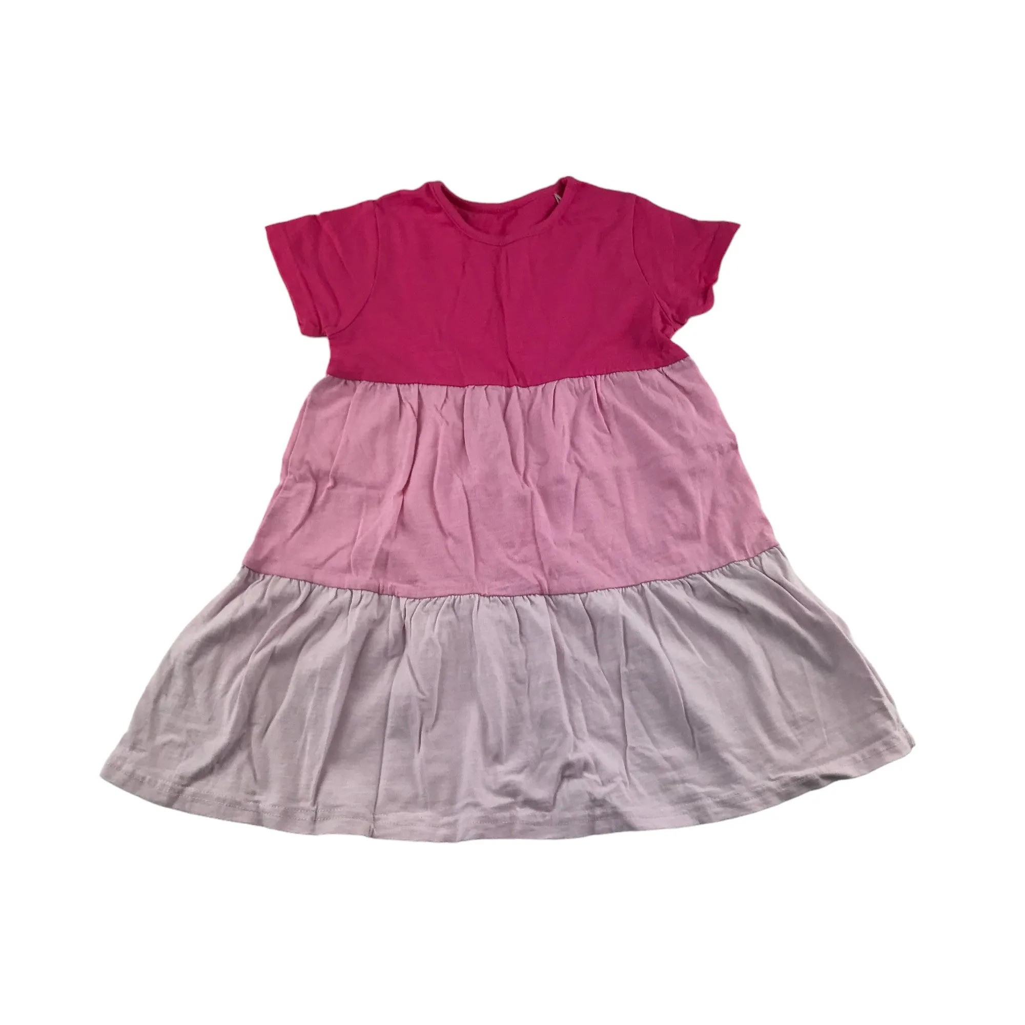 George Dress Age 5 Pink Tiered Cotton