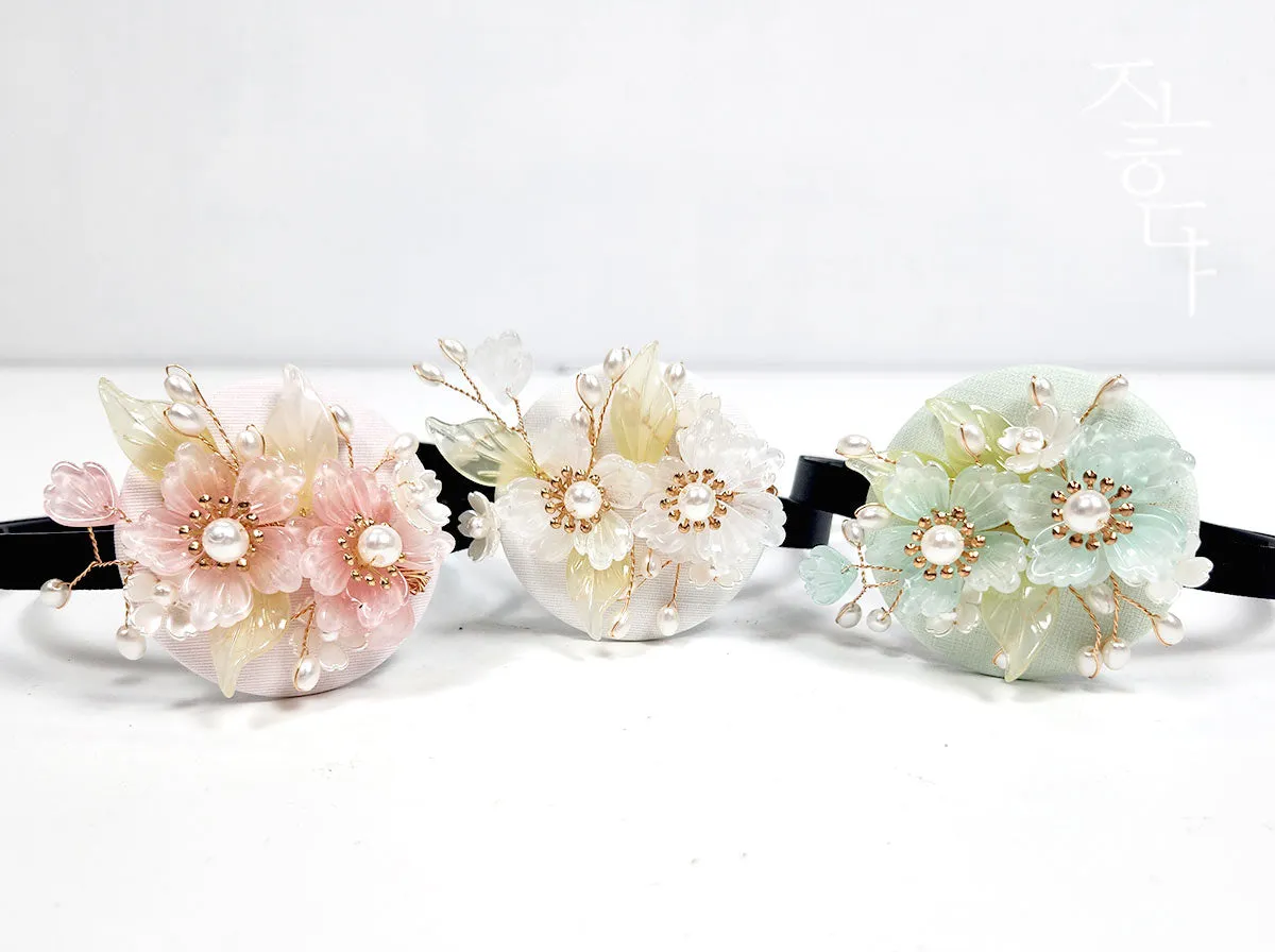 Graceful Two Blossoms Hairband (3 Colors)