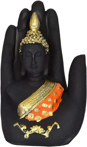 GW Creations Gautam Buddha Statue for Spiritual Home Dcor Graceful Golden Handcrafted Buddha Decorative Showpiece - 18 cm (Polyresin, Multicolor)