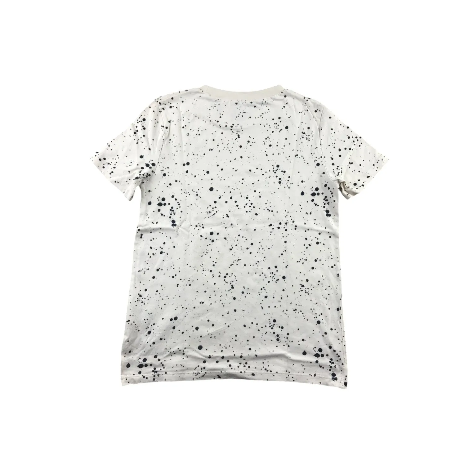 H&M t-shirt 8-10 years light sand colour splash pattern