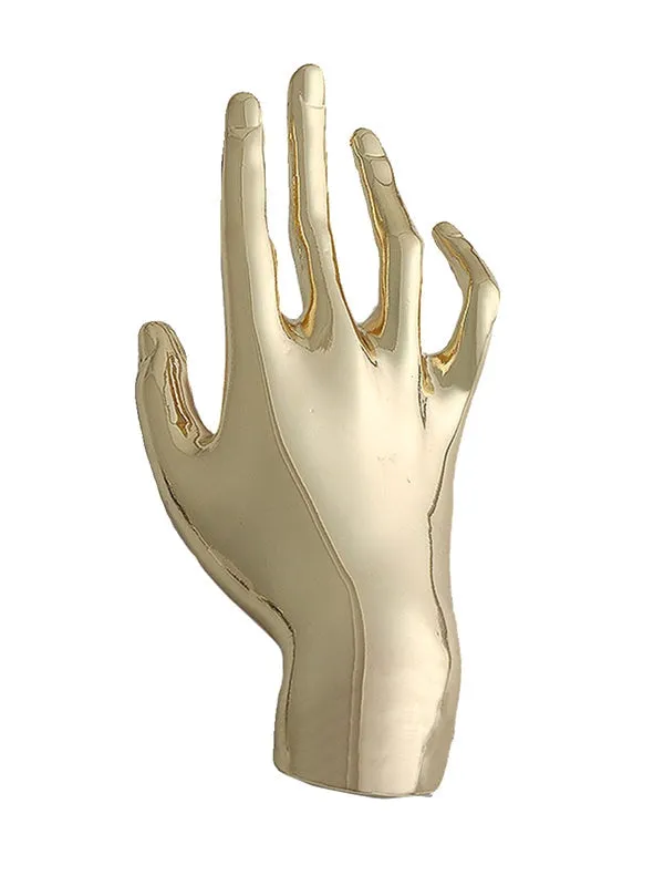 Hand Brooch - Gold