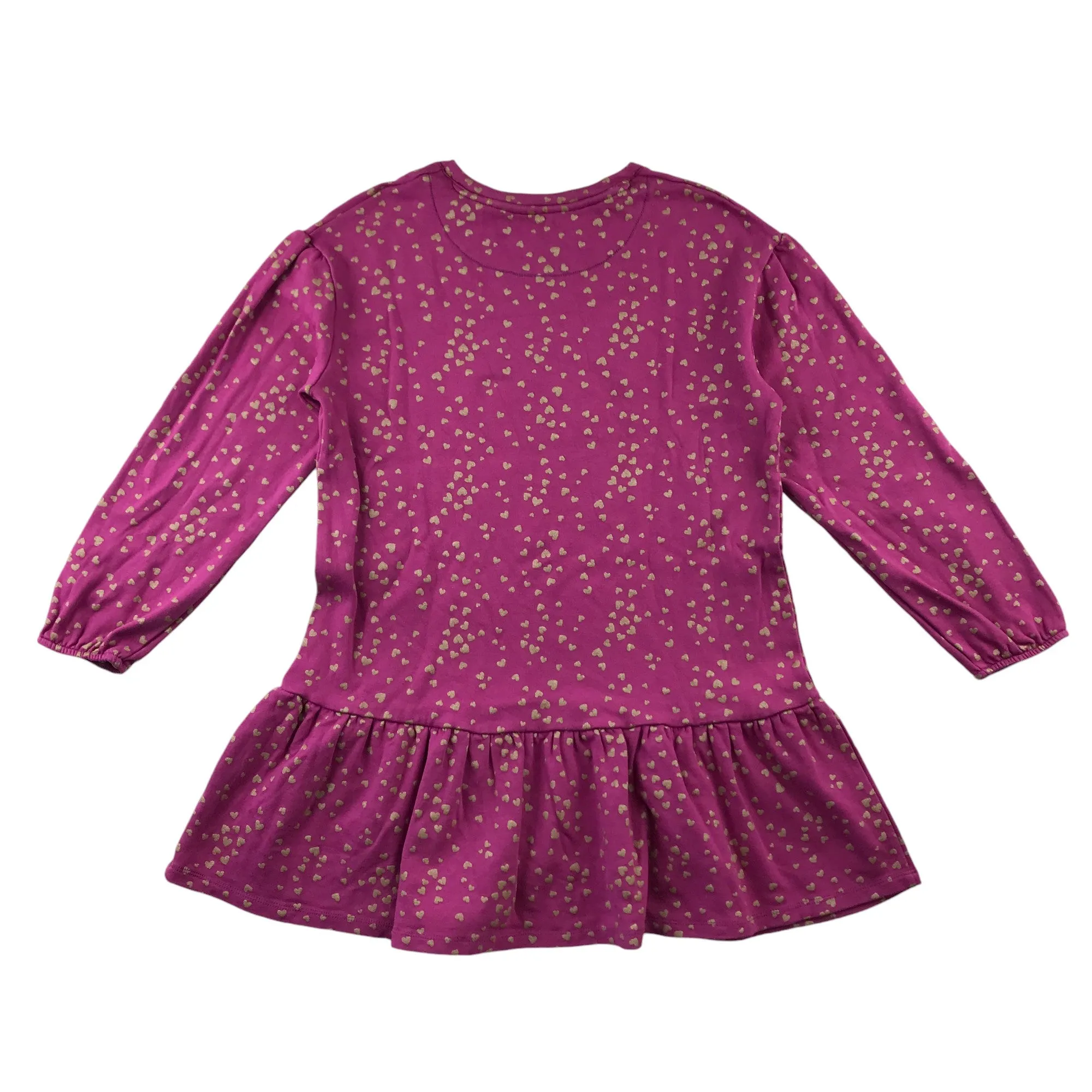 John Lewis dress 9-10 years pink drop waist jersey with love hearts