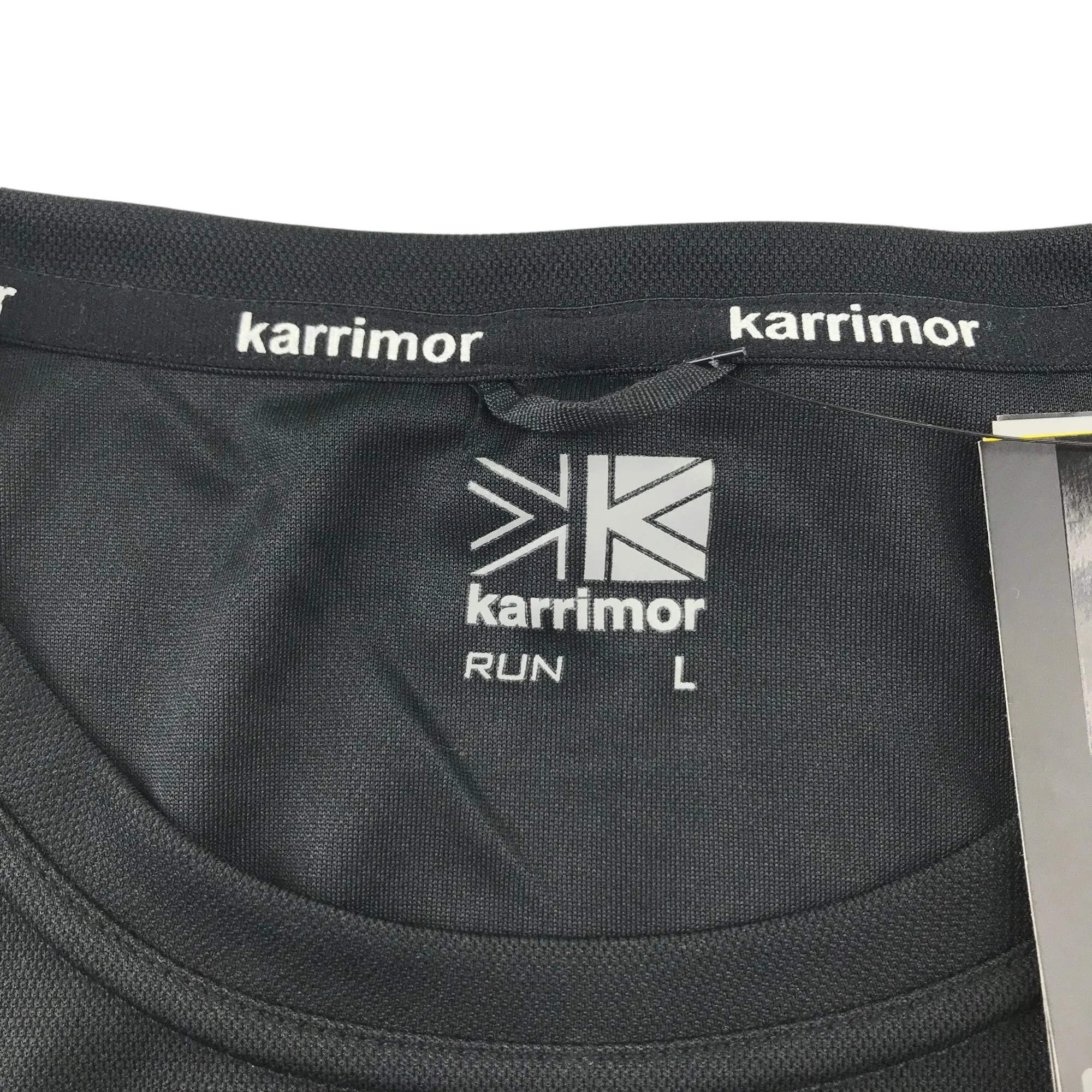 Karrimor sport tank top men size L black sleeveless sporty vest