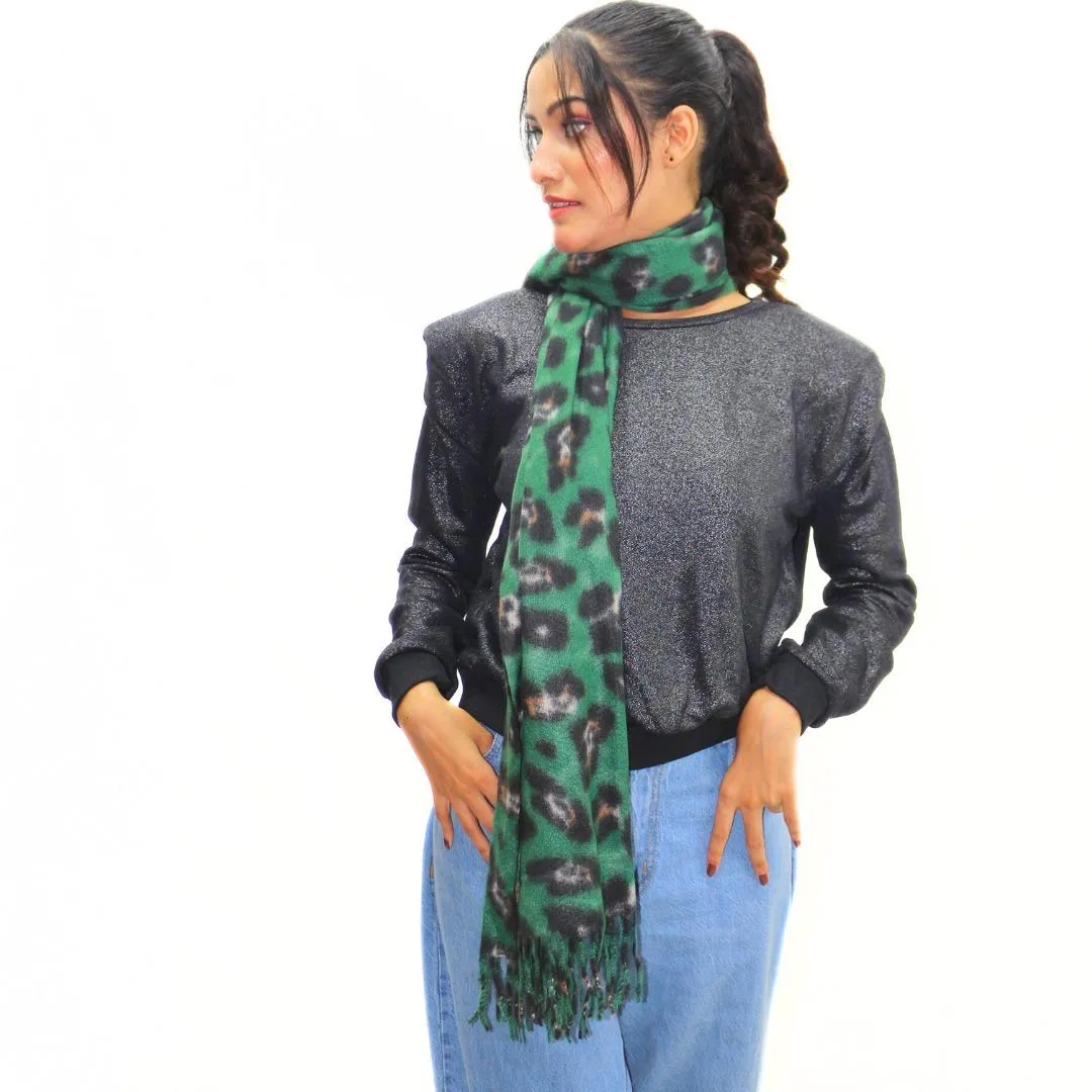 Ladies green cheetah print stoller