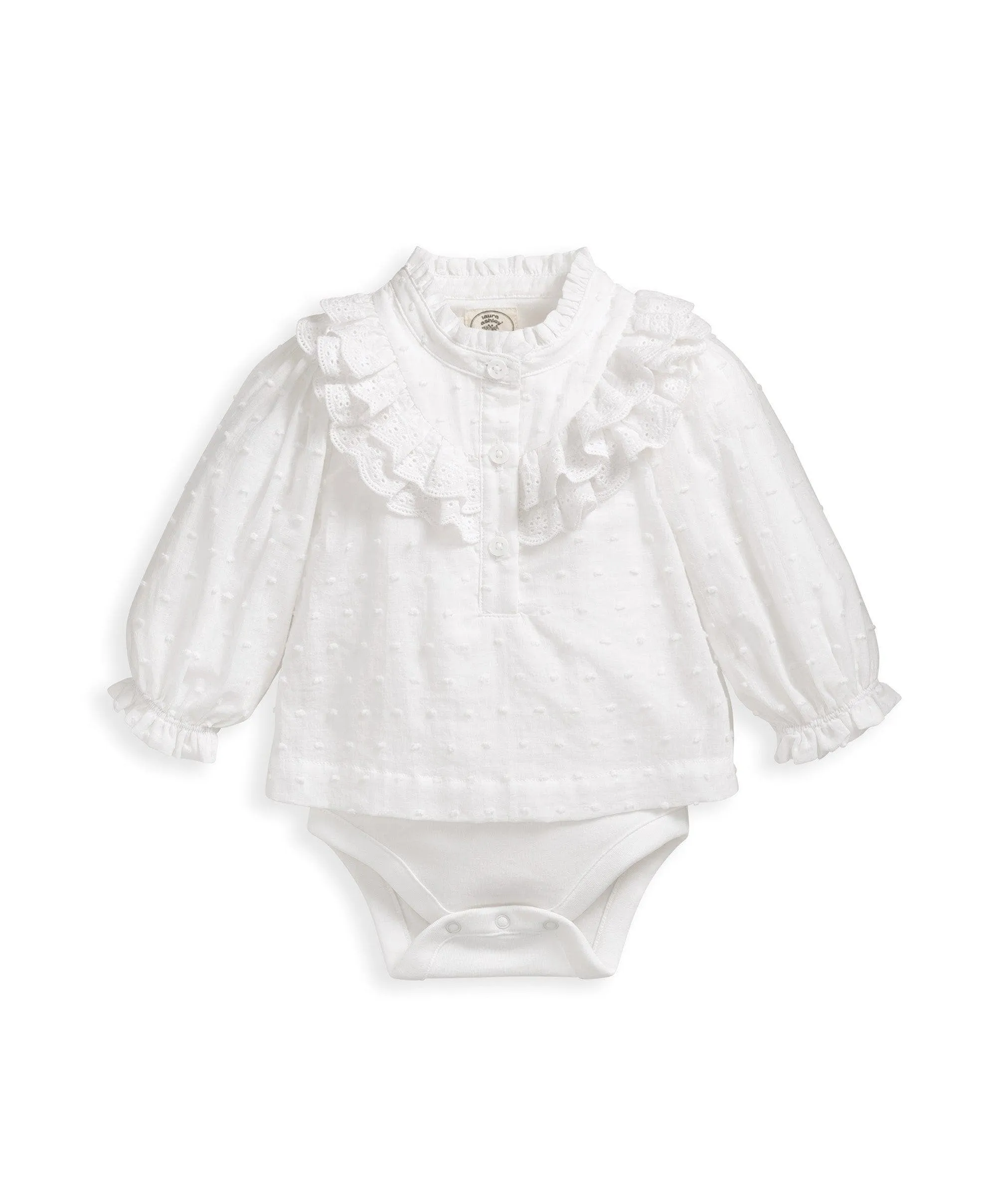 Laura Ashley Lace Frill Bodysuit