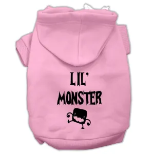 Lil Monster Screen Print Pet Hoodies Pink Size XXXL (20)