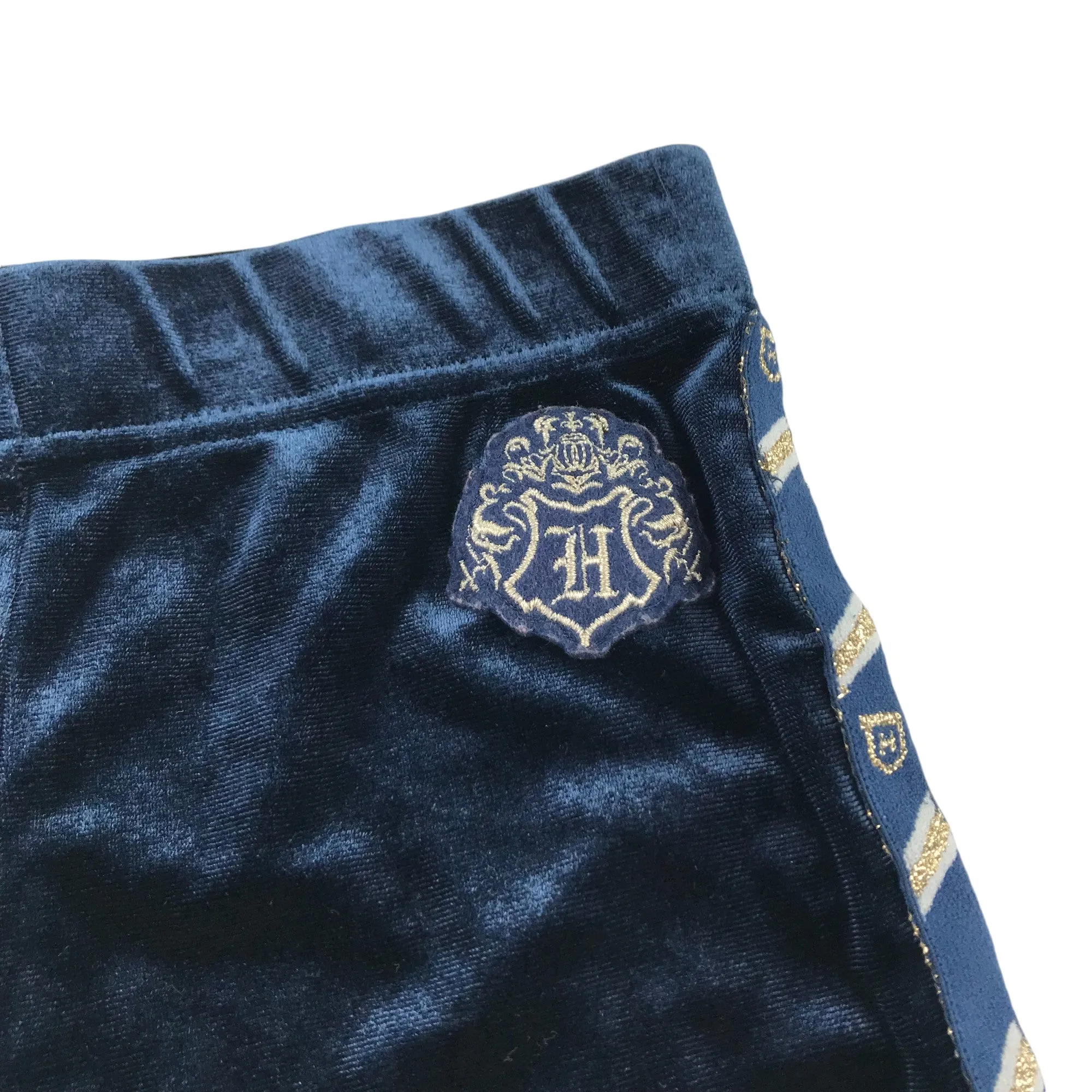 M&S leggings 7-8 years navy velvet Harry Potter