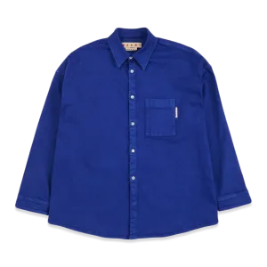 MARNI Garment Dyed Overshirt 'Blue'