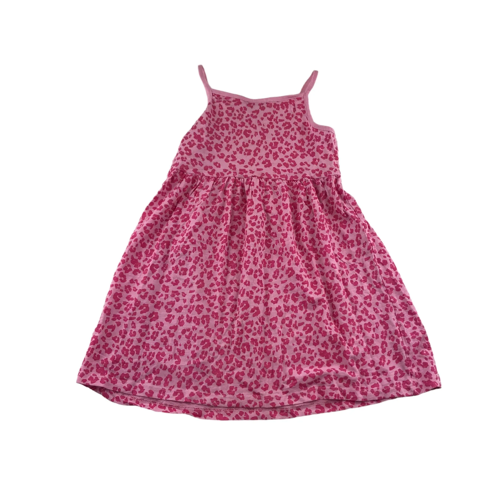 Matalan Dress Age 7 Pink Leopard Print Cotton