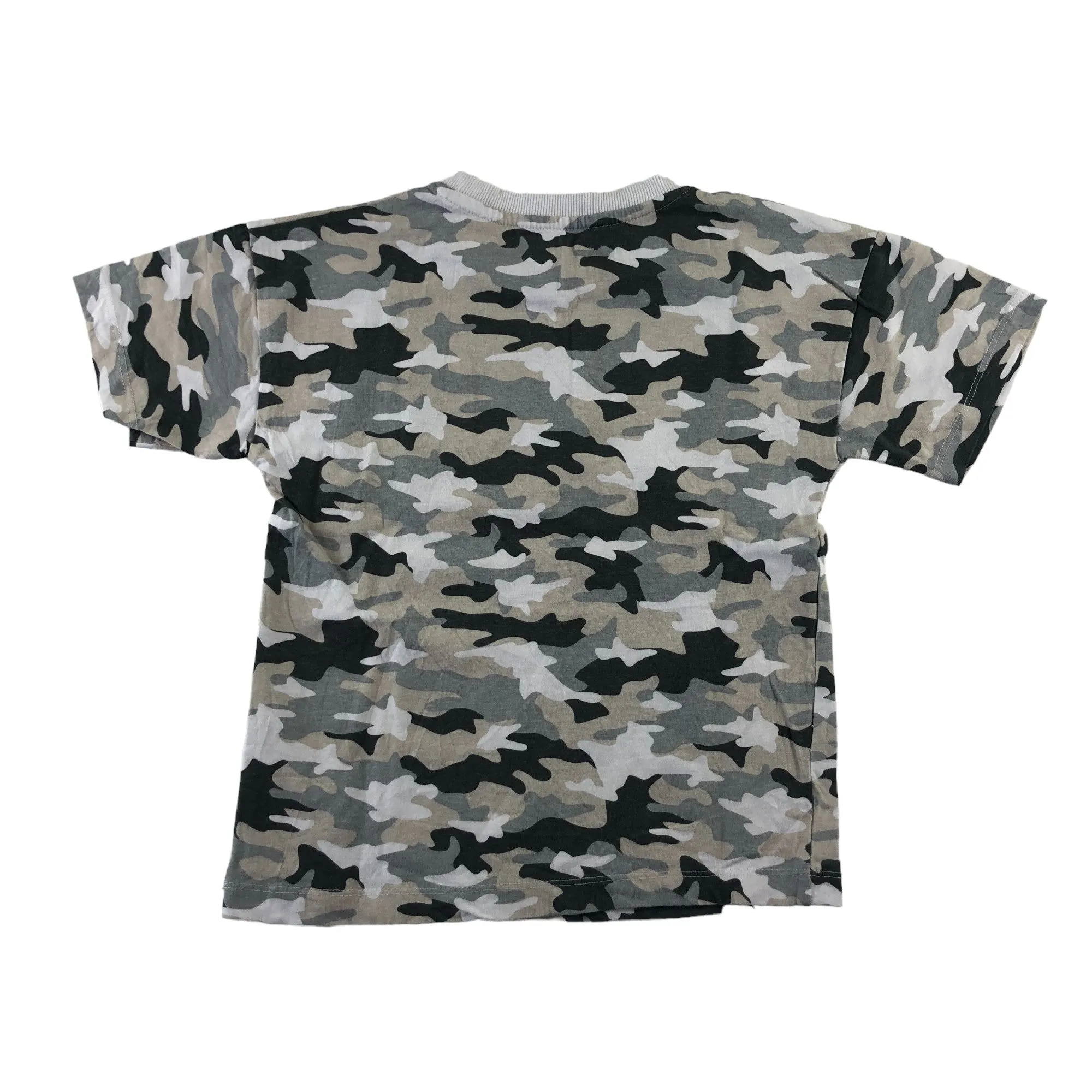 Matalan t-shirt 4-5 years grey tone camouflage short sleeve cotton