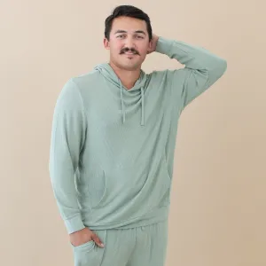 Men's Ribbed Hoodie in Thyme