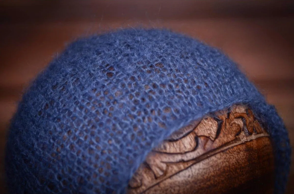 Mohair Bonnet - Steel Blue