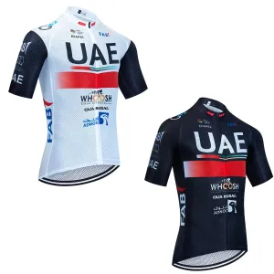 New 2024 Cycling Clothing UAE Team Cycling Jersey Men Summer Road Bike Maillot Vest Ropa Ciclismo Breathable Bicycl Tshirt