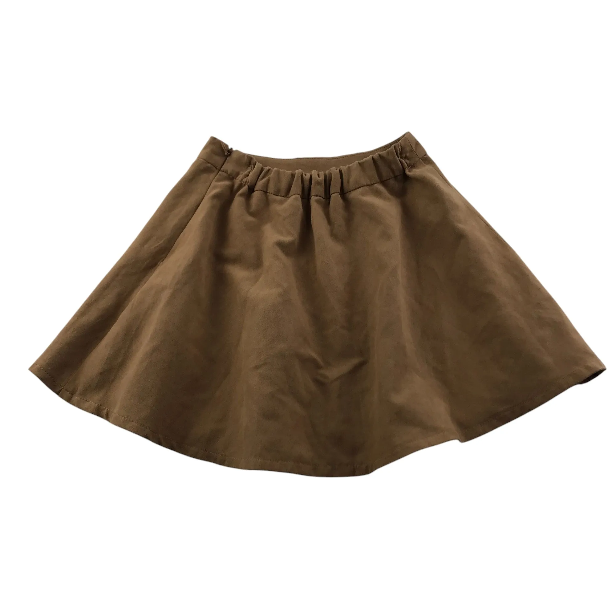 New Look 915 Skirt 10-11 Years Light Brown Plain Thin Waistband