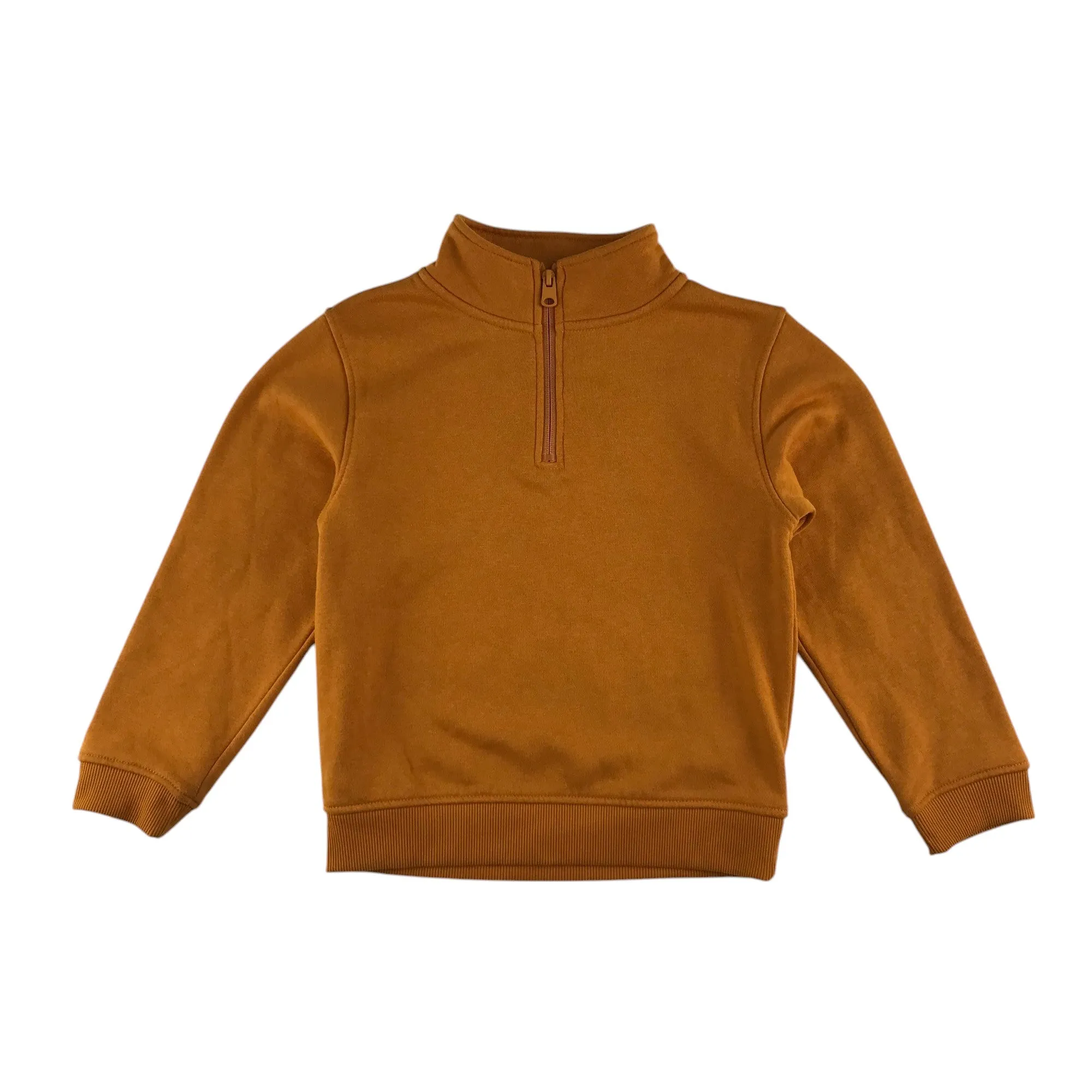 Primark sweater 6-7 years orangey yellow quarter zipper