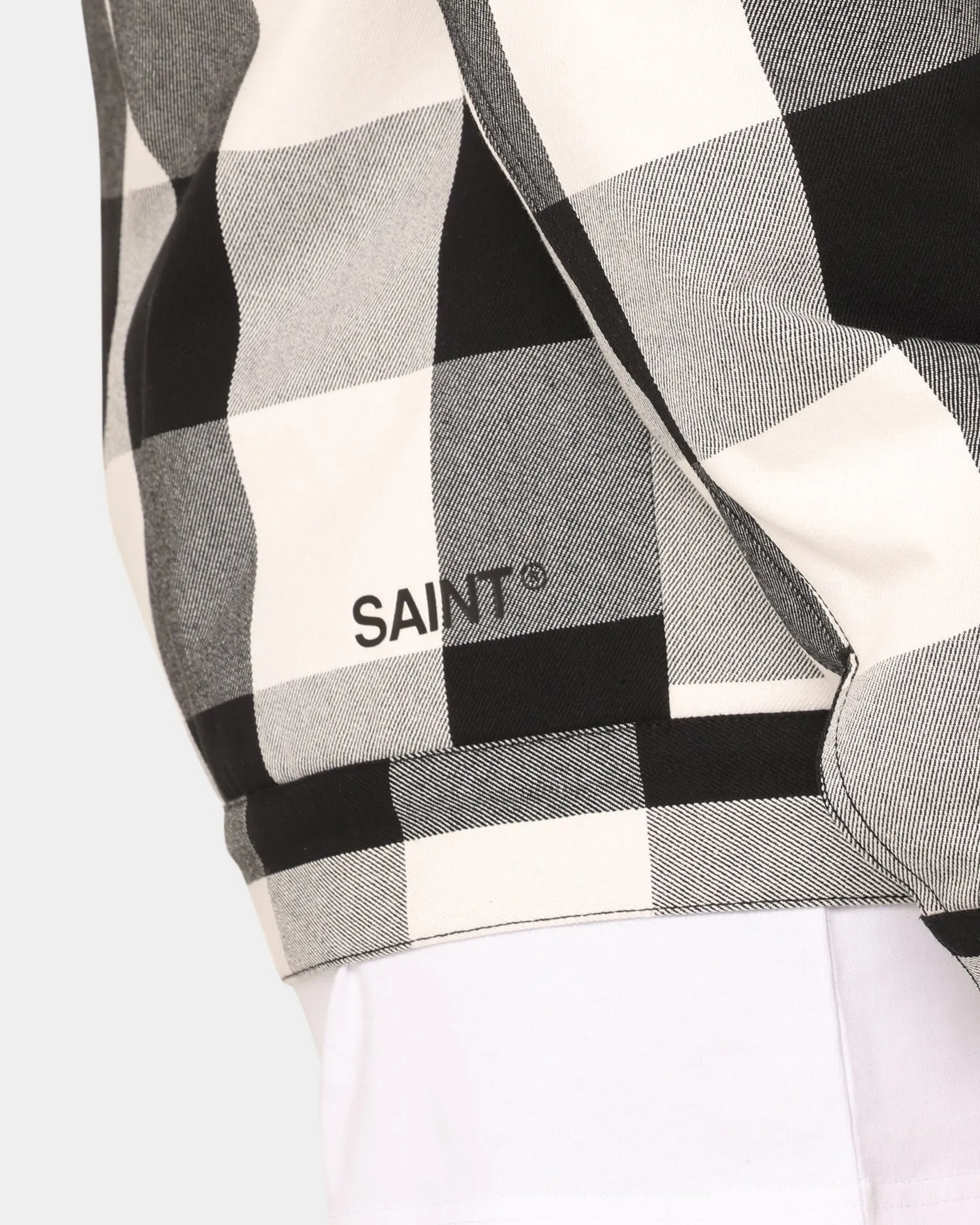 Saint Morta Checks Sherpa Jacket Black/White