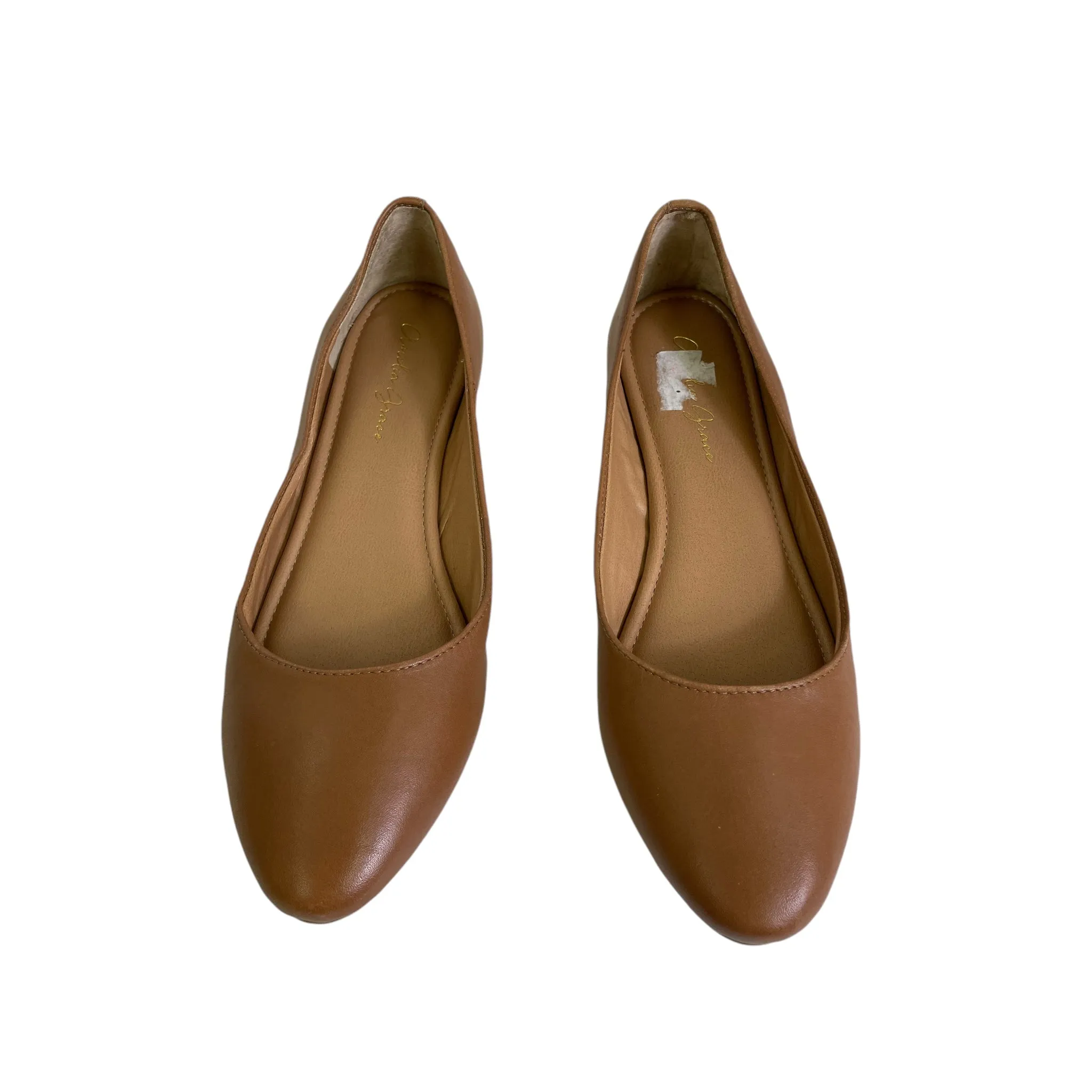 Shoes Flats By Amelia Grace In Tan, Size:9