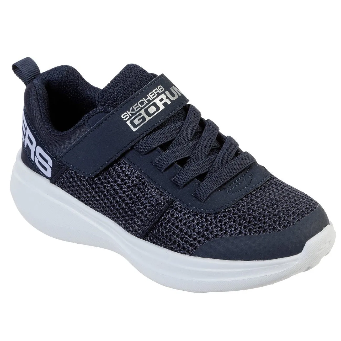 Skechers 97875N Go Run Fast Tharo Boys Navy Rip-Tape Fastening Trainers