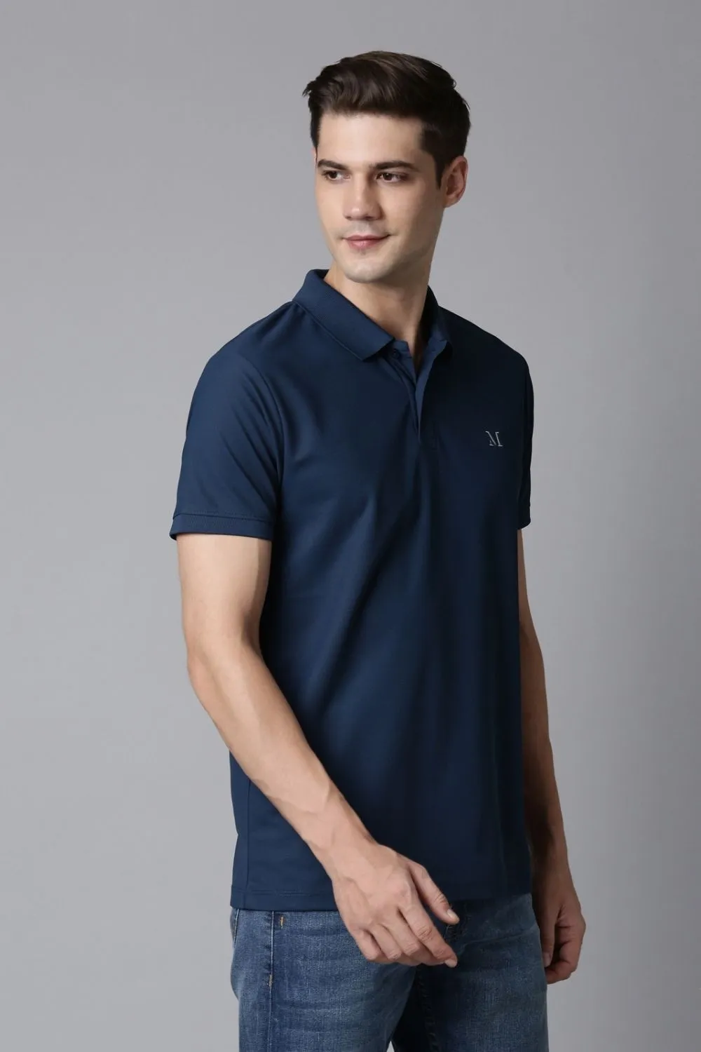 Smart tech polo - Teal Navy