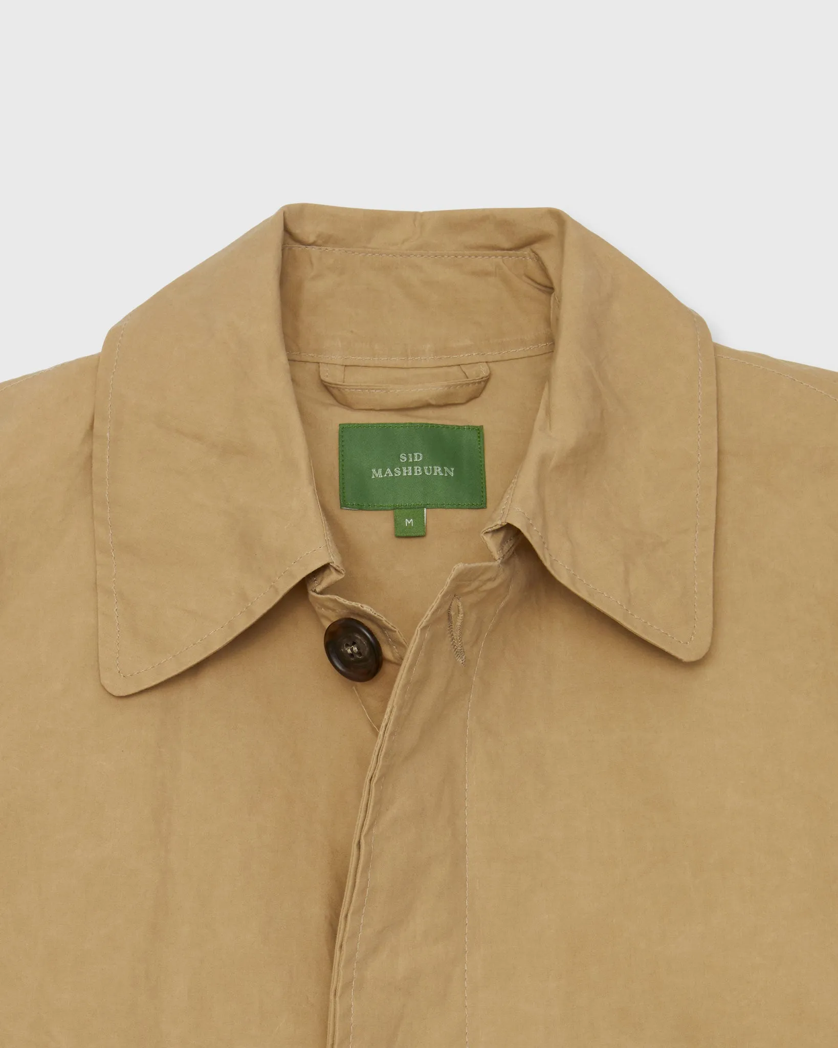 Traveler's Trench in Khaki Dry Waxed Poplin