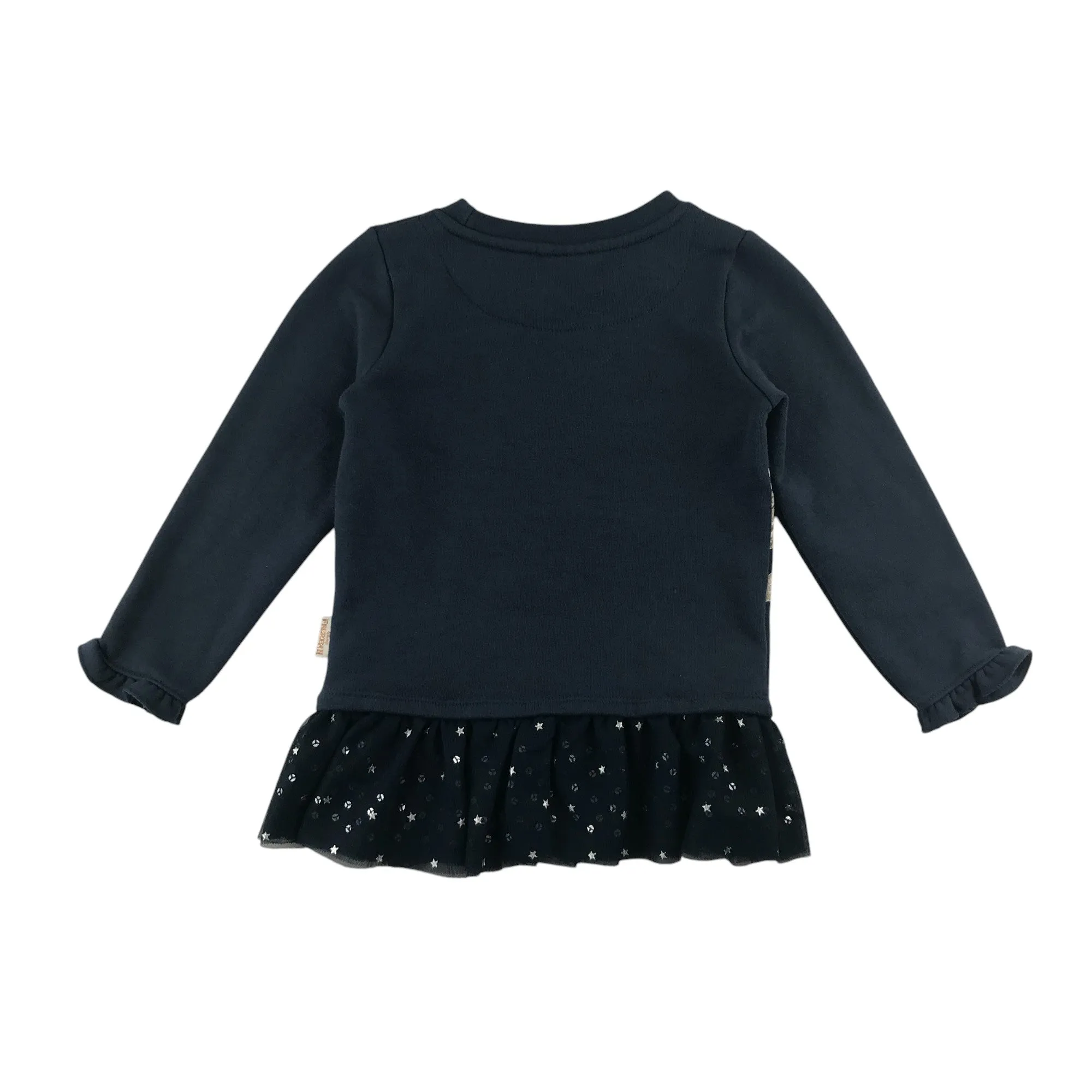 Tu sweater 4-5 years navy blue Disney Frozen with mesh hem