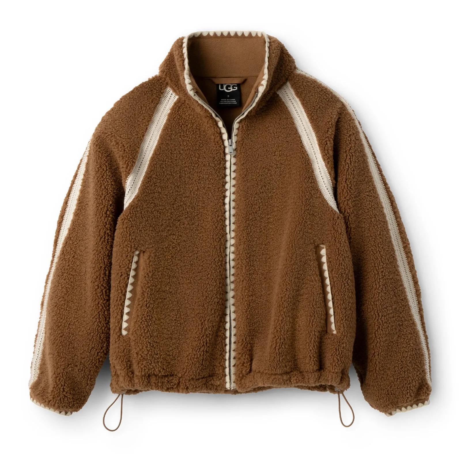 UGG® Nikia Crochet UGGfluff Jacket (Women) - Chestnut